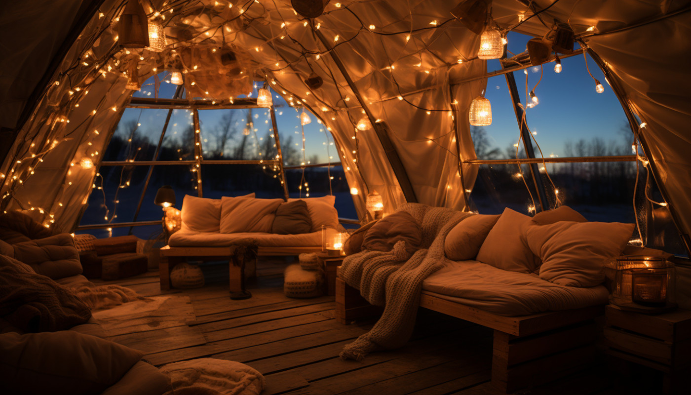 Dormir bajo las estrellas en domos geodésicos